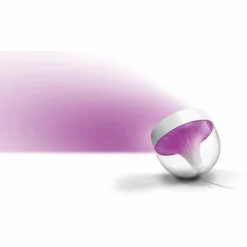 Luminaires Philips Lampe de table, kit d'extension Philips Hue Ambiance White & Color Iris LED Transparent, Blanc, 1 lumière, Changeur de couleurs