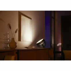 Luminaires Philips Lampe de table, kit d'extension Philips Hue Ambiance White & Color Iris LED Noir, Transparent, 1 lumière, Changeur de couleurs