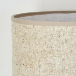 Lampes En Tissu-hofstein Lampe de table Korhola Brun, Chrome, Couleur bois, 1 lumière