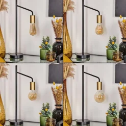 Lampes Vintages & Rétros-hofstein Lampe de table Krapeu Laiton, Noir, 1 lumière