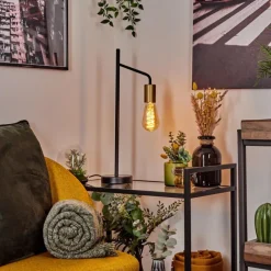 Lampes Vintages & Rétros-hofstein Lampe de table Krapeu Laiton, Noir, 1 lumière