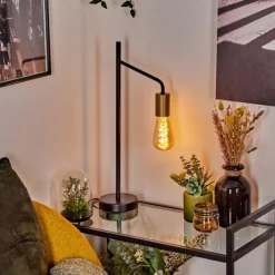 Lampes Vintages & Rétros-hofstein Lampe de table Krapeu Laiton, Noir, 1 lumière