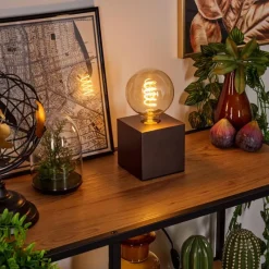 Lampes Vintages & Rétros-hofstein Lampe de table Lagradioule Brun, Bronze, 1 lumière