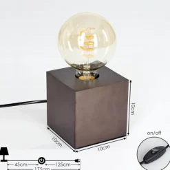 Lampes Vintages & Rétros-hofstein Lampe de table Lagradioule Brun, Bronze, 1 lumière