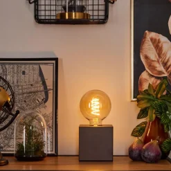 Lampes Vintages & Rétros-hofstein Lampe de table Lagradioule Brun, Bronze, 1 lumière