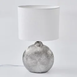 Lampes En Tissu-hofstein Lampe de table Lahnus Chrome, Argenté, 1 lumière