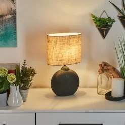 Lampes En Tissu-hofstein Lampe de table Lahnus Noir, 1 lumière