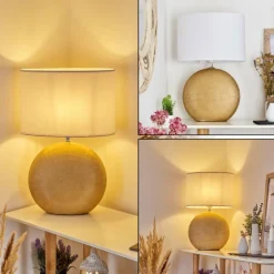 Lampes En Tissu-hofstein Lampe de table Lahnus Or, 1 lumière