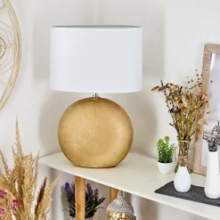 Lampes En Tissu-hofstein Lampe de table Lahnus Or, 1 lumière