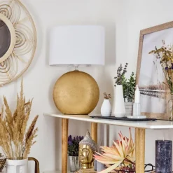 Lampes En Tissu-hofstein Lampe de table Lahnus Or, 1 lumière