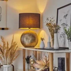 Lampes En Tissu-hofstein Lampe de table Lahnus Or, 1 lumière