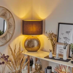 Lampes En Tissu-hofstein Lampe de table Lahnus Or, 1 lumière