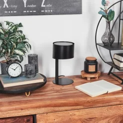 hofstein Lampe de table Launceston Noir, 1 lumière