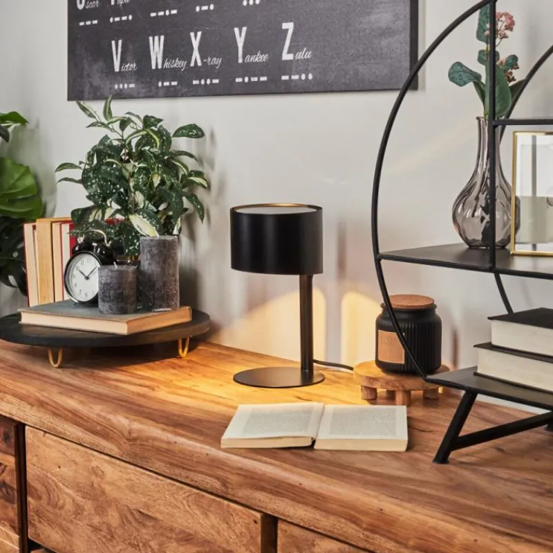 hofstein Lampe de table Launceston Noir, 1 lumière