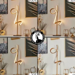 Lampes Art Déco-hofstein Lampe de table Lavaca LED Laiton, 1 lumière