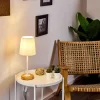 Lampes En Tissu-hofstein Lampe de table Leirado Bois foncé, Blanc, 1 lumière