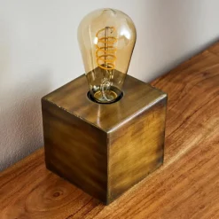 Lampes Vintages & Rétros-hofstein Lampe de table Lemele Bronze, 1 lumière