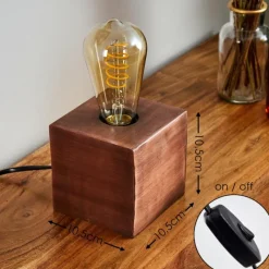 Lampes Vintages & Rétros-hofstein Lampe de table Lemele Cuivre, 1 lumière