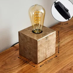 Lampes Vintages & Rétros-hofstein Lampe de table Lemele Nickel mat, 1 lumière