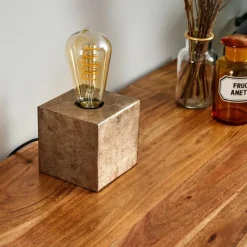 Lampes Vintages & Rétros-hofstein Lampe de table Lemele Nickel mat, 1 lumière