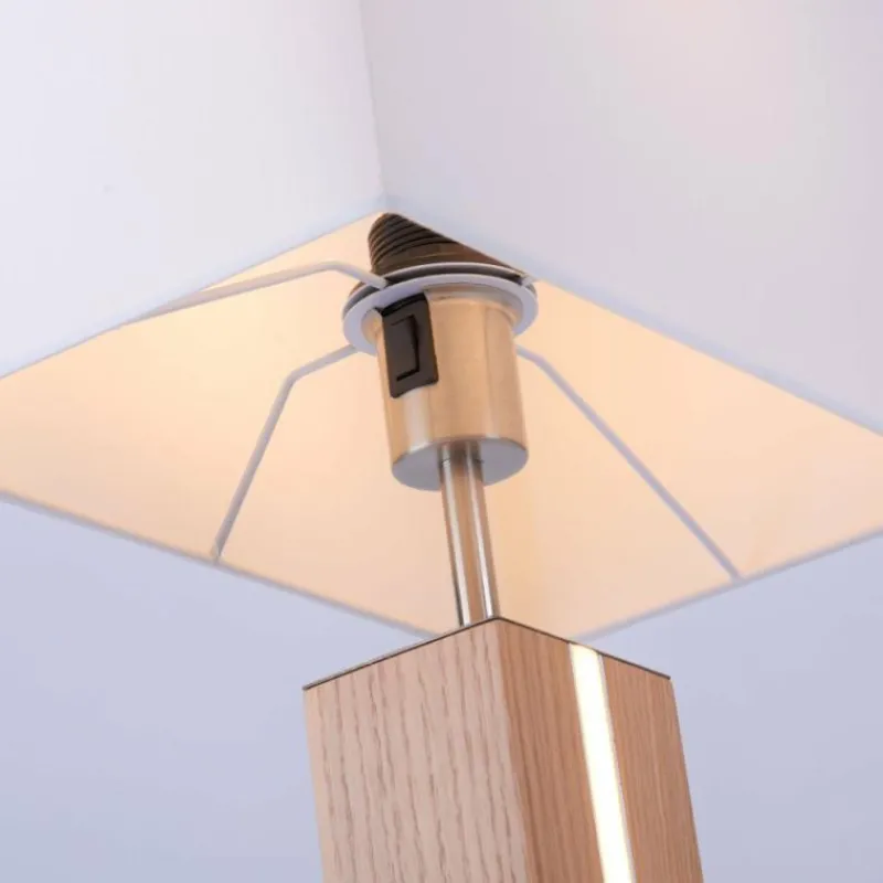 Luminaires Rustiques-Luminaires Leuchten Direkt Lampe de table Leuchten Direkt AMADA Bois clair, 1 lumière