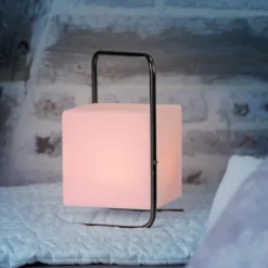 Luminaires Leuchten Direkt Lampe de table Leuchten Direkt KENO LED Noir, 1 lumière, Télécommandes, Changeur de couleurs