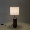 Lampes En Tissu-Luminaires Leuchten Direkt Lampe de table Leuchten-Direkt BARK Écru, Noir, 1 lumière