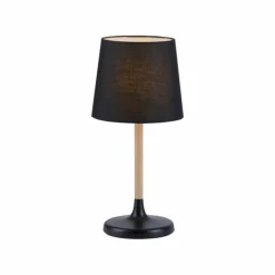 Lampes En Tissu-Luminaires Leuchten Direkt Lampe de table Leuchten-Direkt NIMA Écru, Noir, 1 lumière