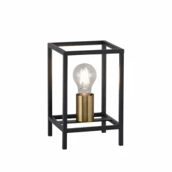 Luminaires Leuchten Direkt Lampe de table Leuchten-Direkt FABIO Laiton, Noir, 1 lumière* Lampes À Poser