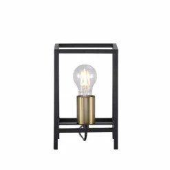 Luminaires Leuchten Direkt Lampe de table Leuchten-Direkt FABIO Laiton, Noir, 1 lumière* Lampes À Poser