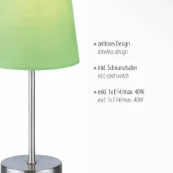 Lampes En Tissu-Luminaires Leuchten Direkt Lampe de table Leuchten-Direkt Heinrich Argenté, 1 lumière
