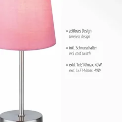 Lampes En Tissu-Luminaires Leuchten Direkt Lampe de table Leuchten-Direkt Heinrich Argenté, 1 lumière