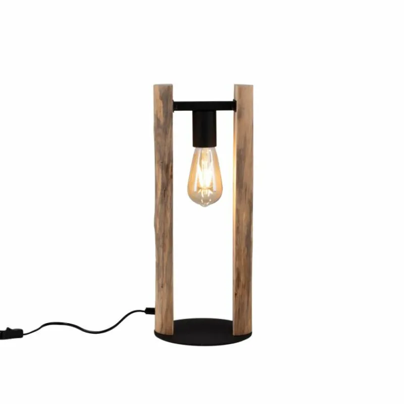 Lampes En Bois-Luminaires Leuchten Direkt Lampe de table Leuchten-Direkt LOG Écru, 1 lumière