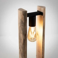 Lampes En Bois-Luminaires Leuchten Direkt Lampe de table Leuchten-Direkt LOG Écru, 1 lumière