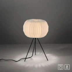Lampes Vintages & Rétros-Luminaires Leuchten Direkt Lampe de table Leuchten-Direkt PAPEL Blanc, 1 lumière