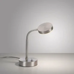 Luminaires Leuchten Direkt Lampe de table Leuchten-Direkt HENSKEN LED Acier brossé, 1 lumière* Éclairage Led