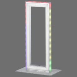 Luminaires Leuchten Direkt Lampe de table Leuchten-Direkt FELIX60 LED Acier brossé, 2 lumières, Télécommandes, Changeur de couleurs* Lampes À Poser