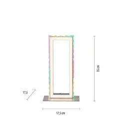 Luminaires Leuchten Direkt Lampe de table Leuchten-Direkt FELIX60 LED Acier brossé, 2 lumières, Télécommandes, Changeur de couleurs* Lampes À Poser
