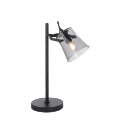 Suspension Verre Fumé-Luminaires Leuchten Direkt Lampe de table Leuchten-Direkt TINULA Noir, 1 lumière