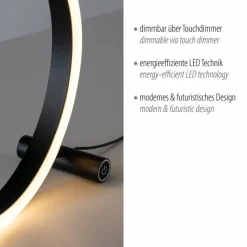 Luminaires Leuchten Direkt Lampe de table Leuchten-Direkt RITUS LED Anthracite, 1 lumière* Éclairage Led