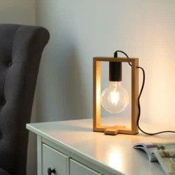 Lampes Vintages & Rétros-Luminaires Leuchten Direkt Lampe de table Leuchten-Direkt FRANKY Noir, 1 lumière