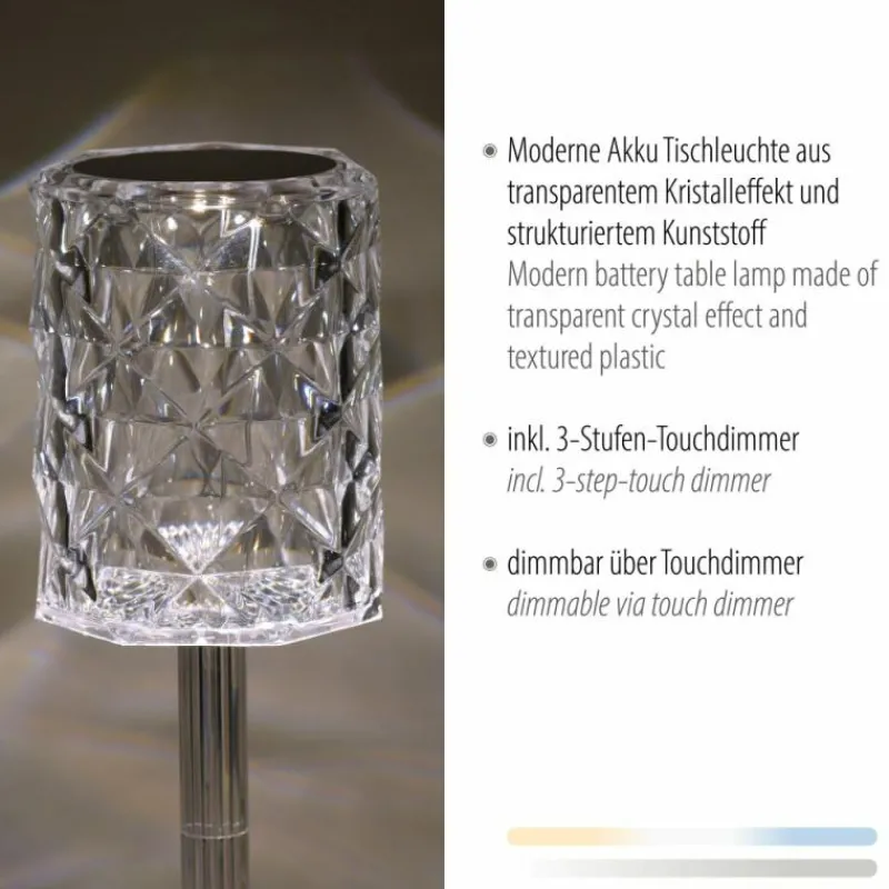 Luminaires Leuchten Direkt Lampe de table Leuchten-Direkt KRISTALA Transparent, 1 lumière* Lampes À Poser