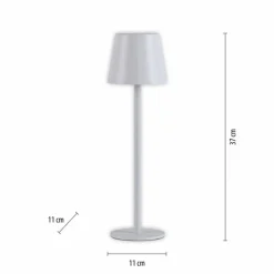 Luminaires Leuchten Direkt Lampe de table Leuchten-Direkt EURIA LED Blanc, 1 lumière