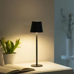Luminaires Leuchten Direkt Lampe de table Leuchten-Direkt EURIA LED Noir, 1 lumière