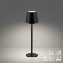 Luminaires Leuchten Direkt Lampe de table Leuchten-Direkt EURIA LED Noir, 1 lumière
