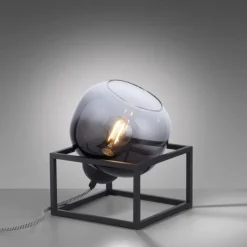 Suspension Verre Fumé-Luminaires Leuchten Direkt Lampe de table Leuchten-Direkt ZEA Noir, 1 lumière