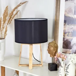 Lampes En Tissu-hofstein Lampe de table Leukerbad Écru, 1 lumière