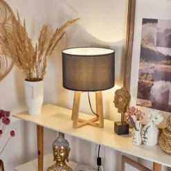 Lampes En Tissu-hofstein Lampe de table Leukerbad Écru, 1 lumière