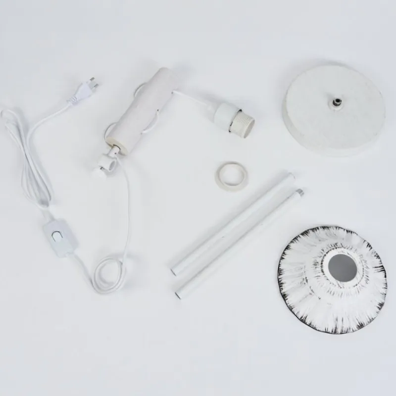 Luminaires Rustiques-hofstein Lampe de table Lomas Blanc, 1 lumière