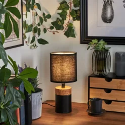 Lampes En Tissu-hofstein Lampe de table Lorrain Couleur bois, 1 lumière